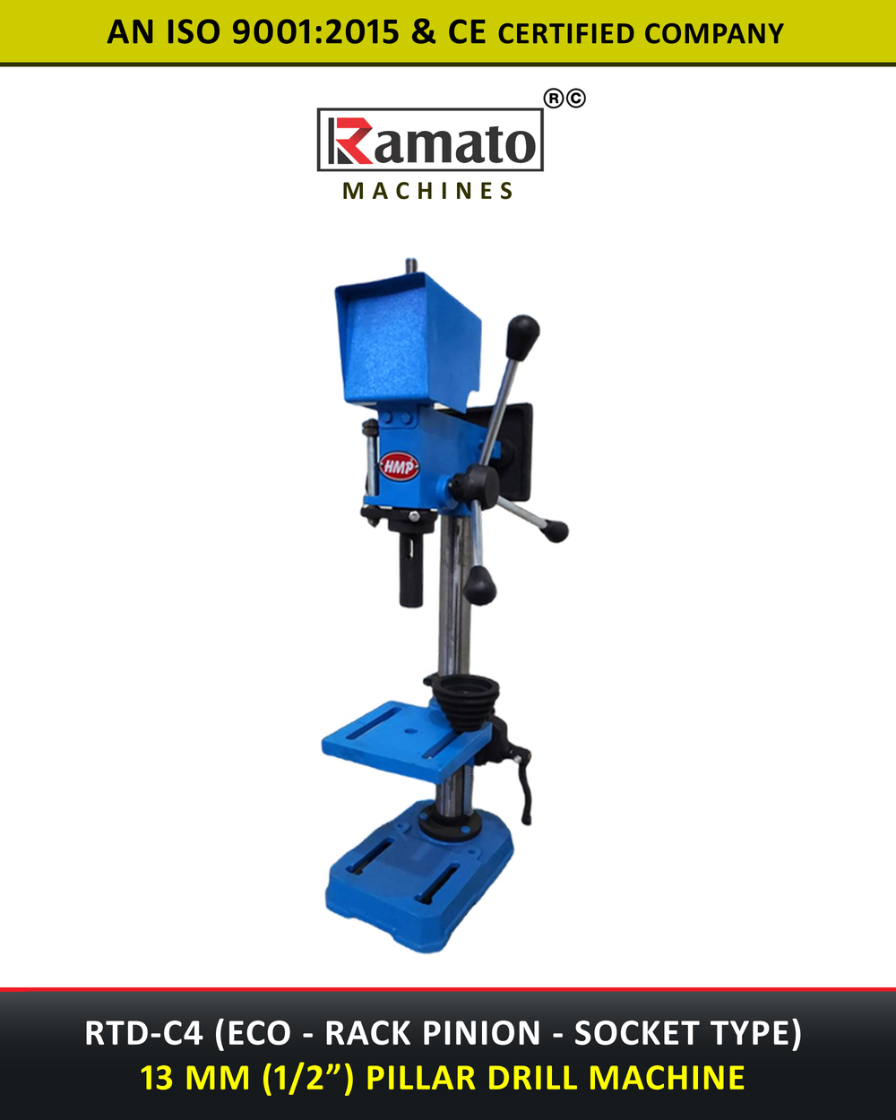 13mm Pillar Drill Manufacturer Exporter India