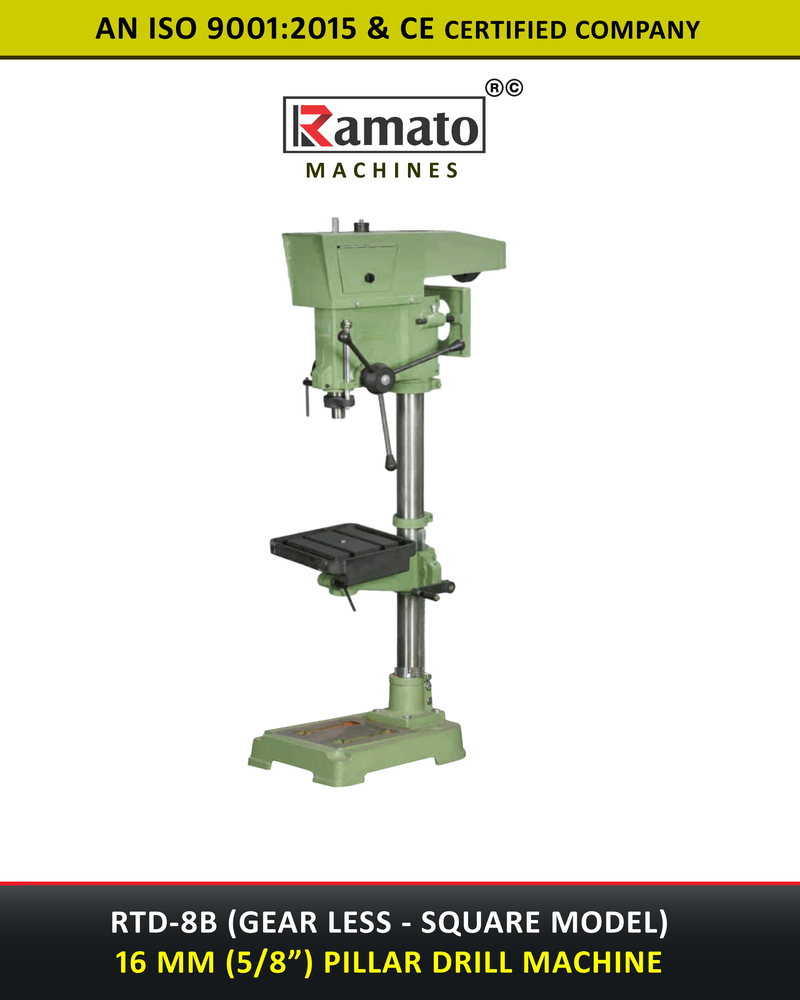 16mm Pillar Drilling Machine Manufacturer Exporter From Rajkot Gujarat Bharat India