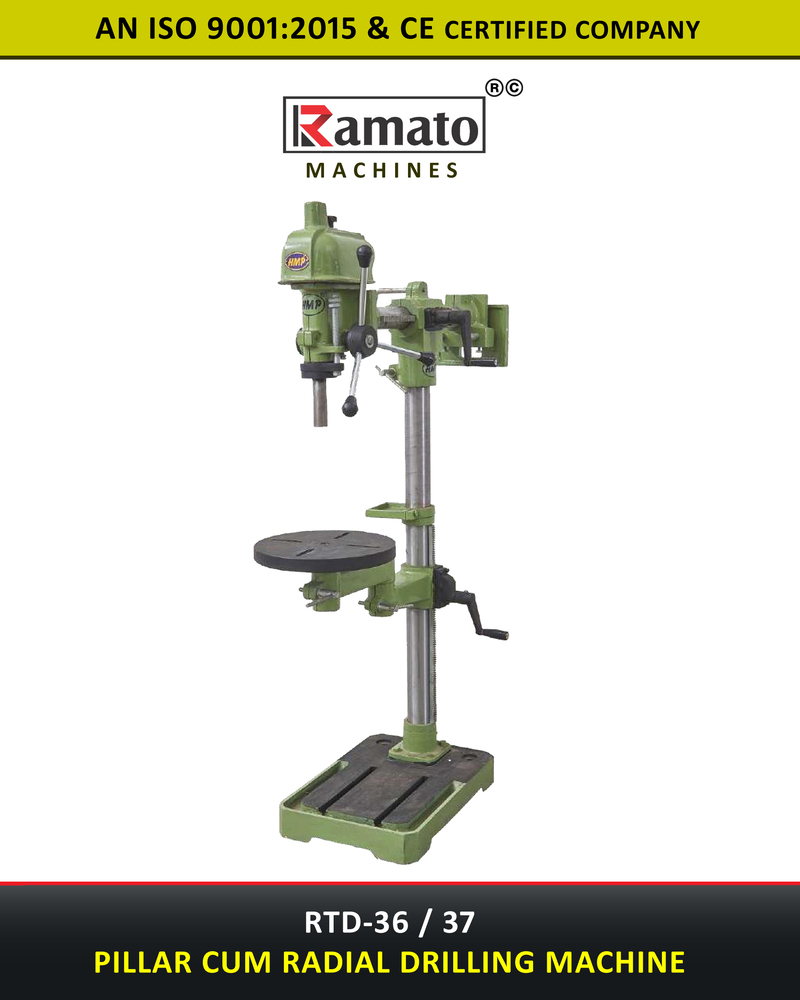 Pillar Cum Radial Drilling Machine Manufacturer Exporter From Rajkot Gujarat Bharat India