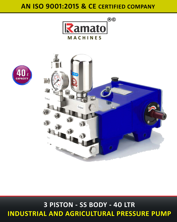 3 Piston Heavy Plunger Pump Manufacturer Exporter india