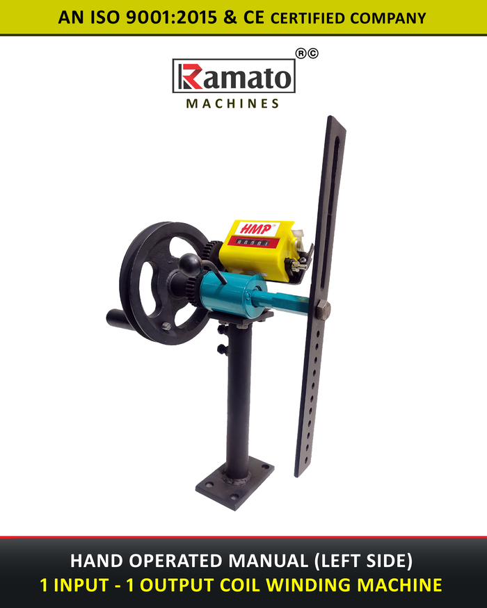 Left Hand 1/1 Motor Coil Winding Machine Manufacturer Exporter in Rajkot Gujarat Bharat (INDIA)