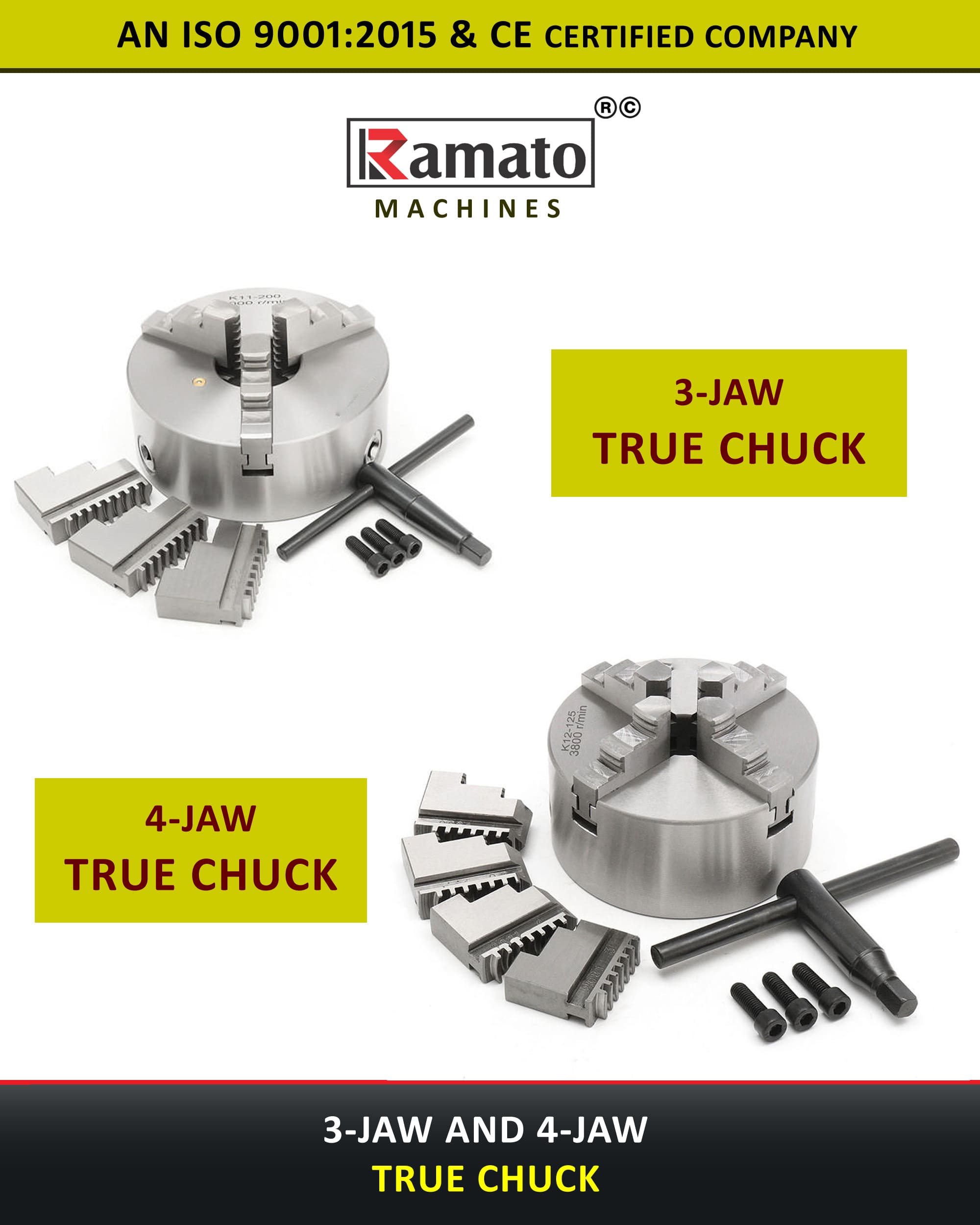 3 JAW TRUE CHUCK Manufacturer Exporter in Rajkot Gujarat Bharat (INDIA)