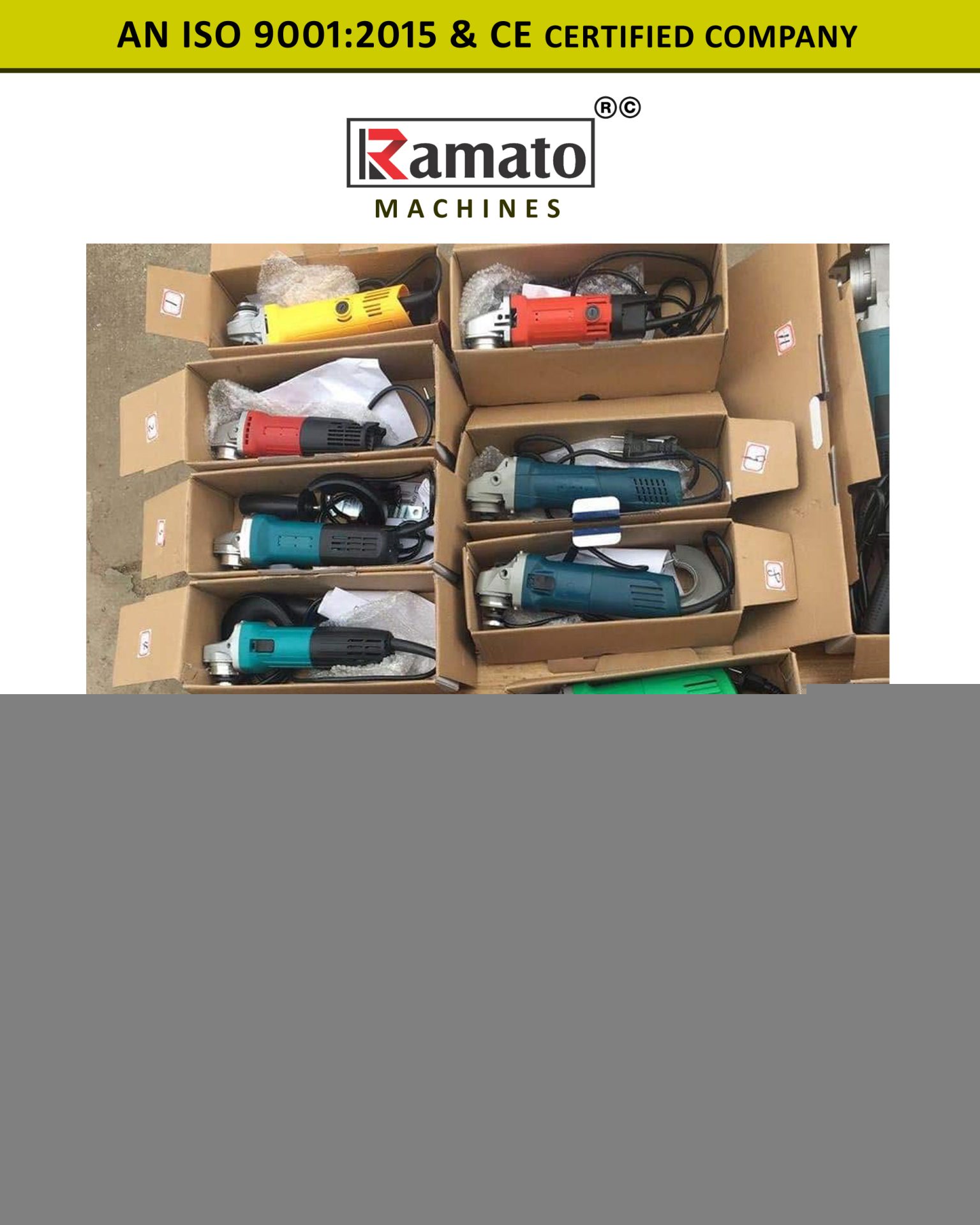 4 inch Angle Grinder Power Tools Manufacturer Exporter Rajkot Gujarat Bharat (INDIA)