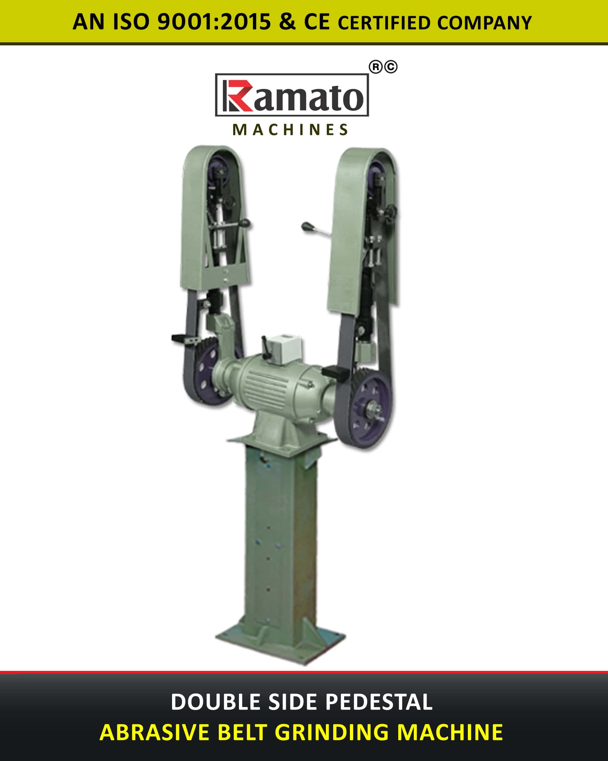 Double Side Heavy Duty Belt Grinder With Pedestal Stand 2