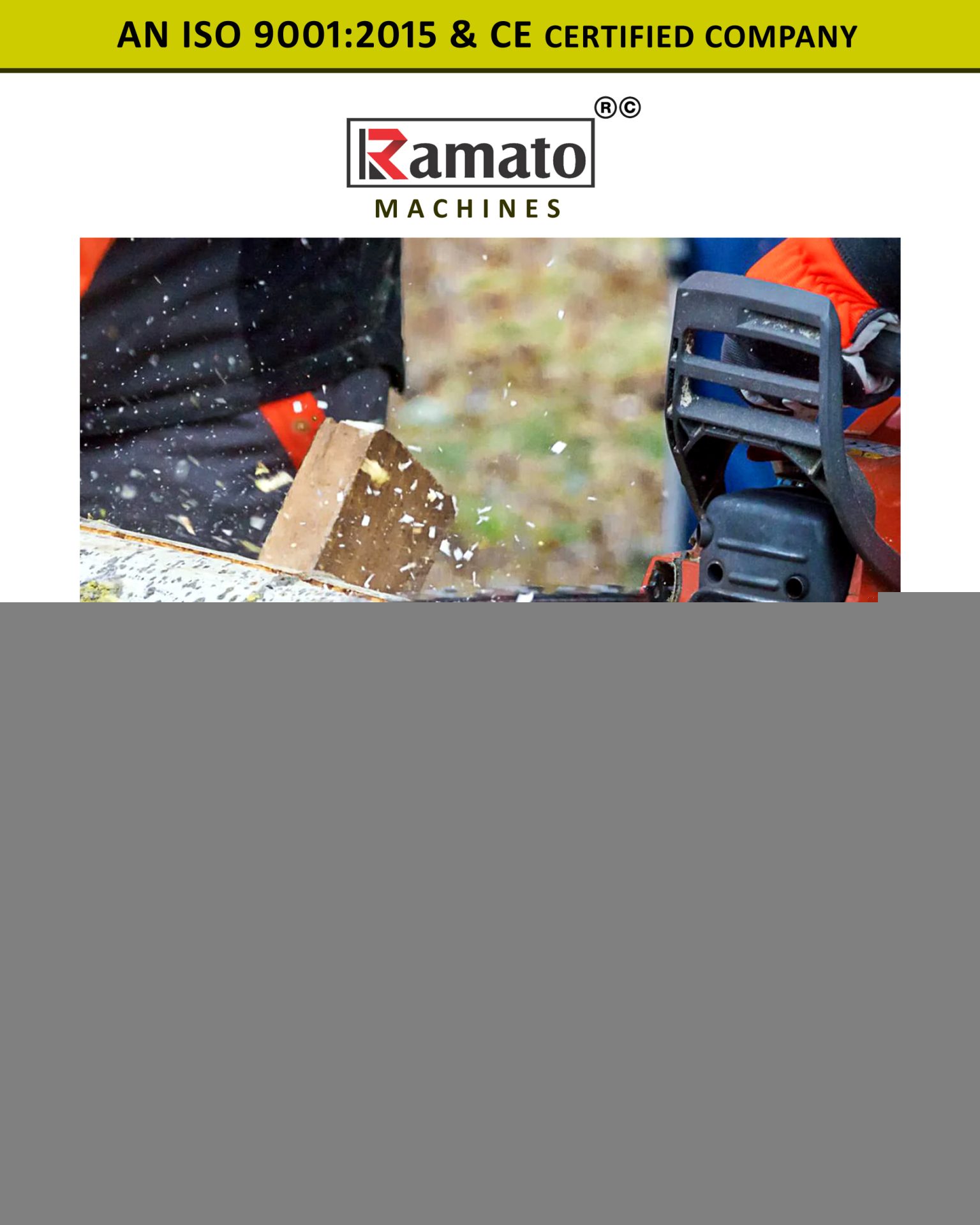 Imported Gasoline Chainsaw Machine Manufacturer Exporter Rajkot Gujarat Bharat INDIA
