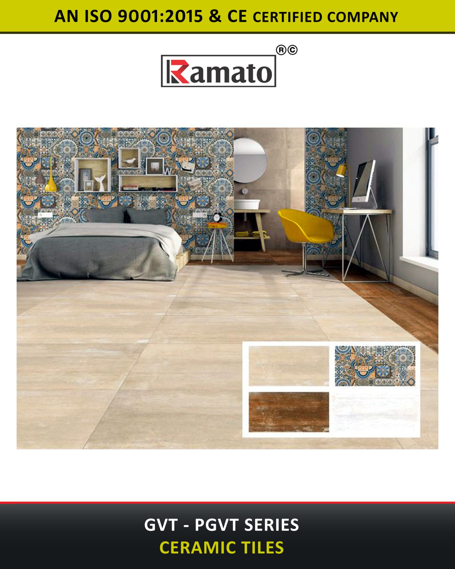 GVT PGVT Tiles Manufacturer Exporter in Rajkot Gujarat Bharat India