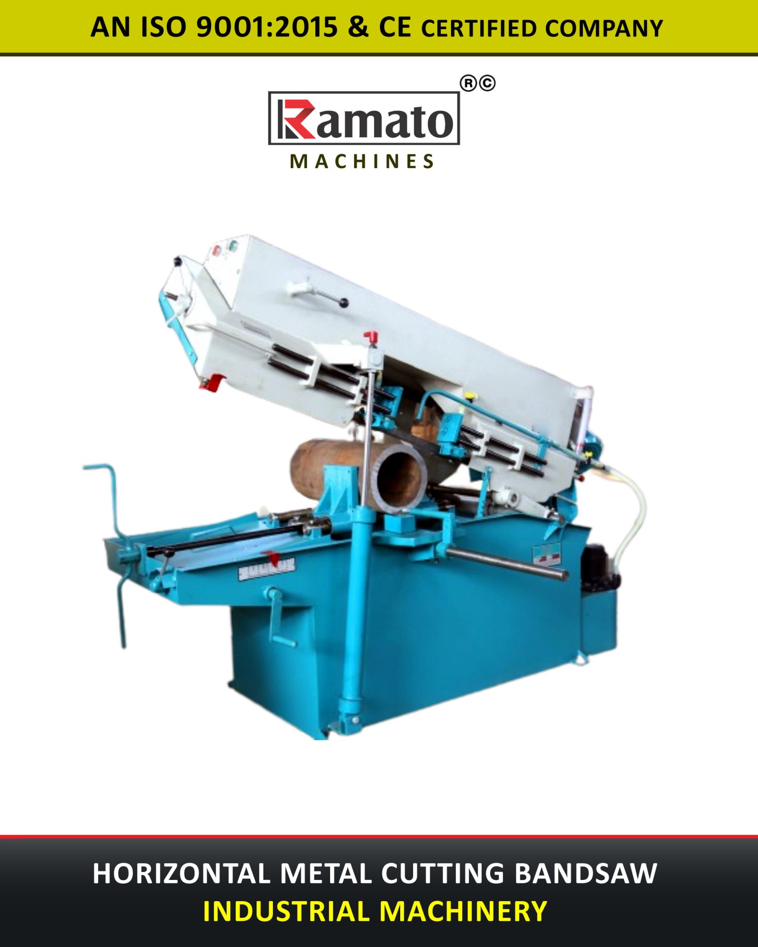 Horizontal Metal Cutting Bandsaw Machine Manufacturer Rajkot Gujarat Bharat (INDIA)