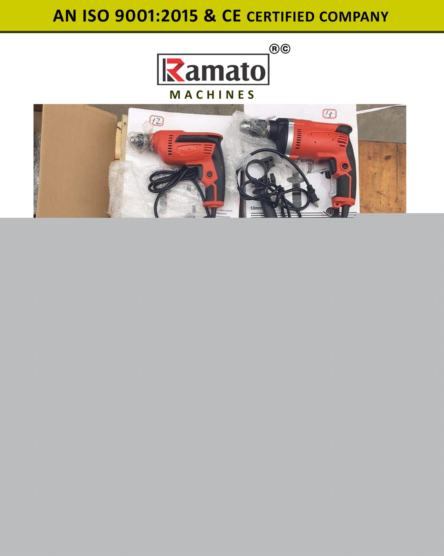 10mm 13mm Impact Drill Machine Manufacturer Exporter Rajkot Gujarat Bharat (INDIA)