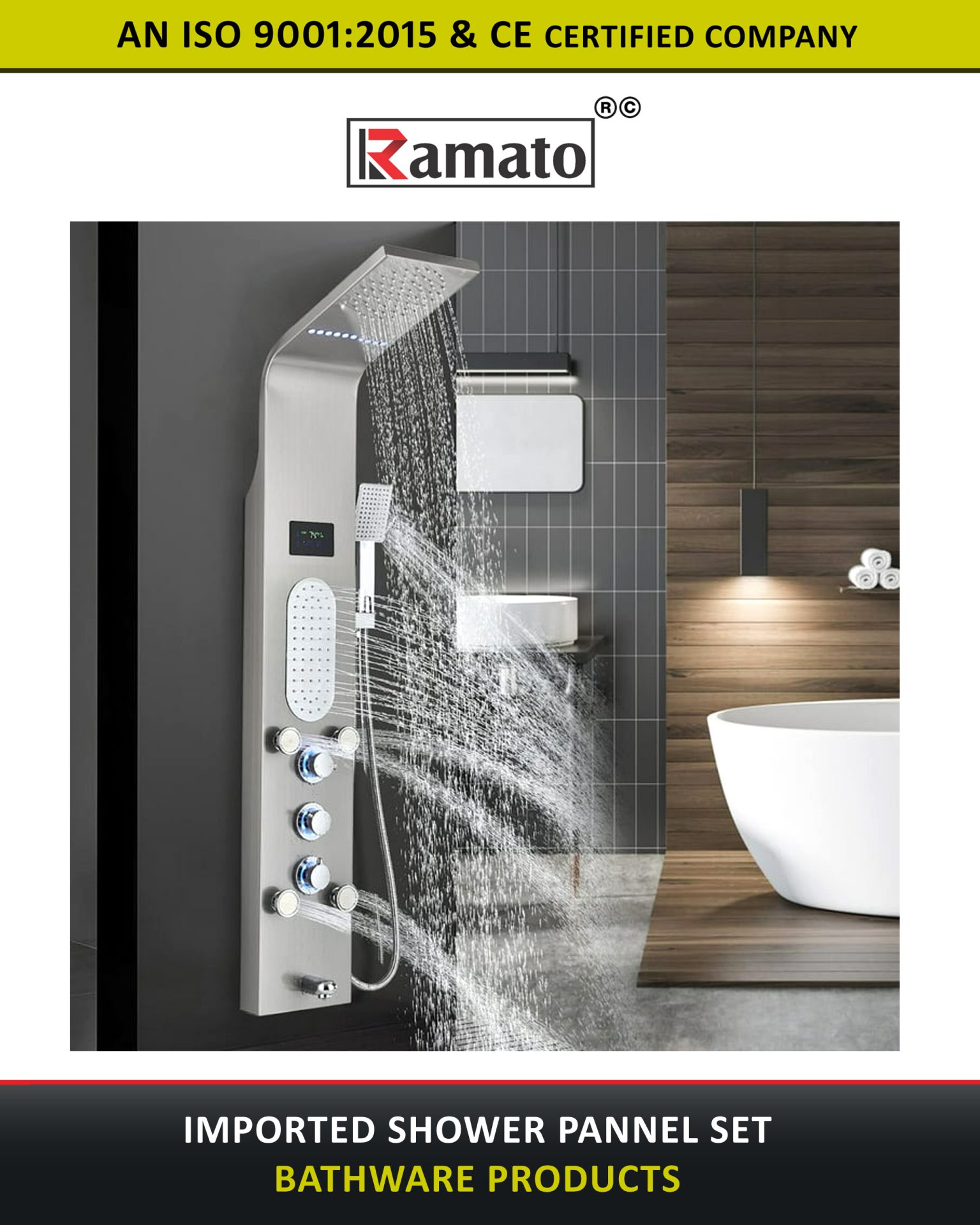 Imported Shower Pannel Set Manufacturer Exporter in Rajkot Gujarat Bharat India