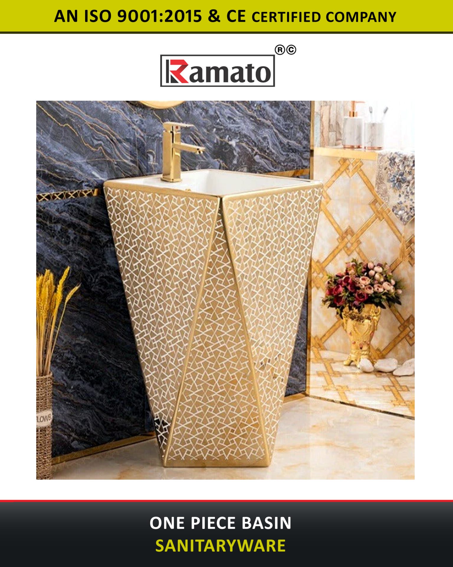 One Piece Basin Manufacturer Exporter Rajkot Gujarat Bharat (INDIA)