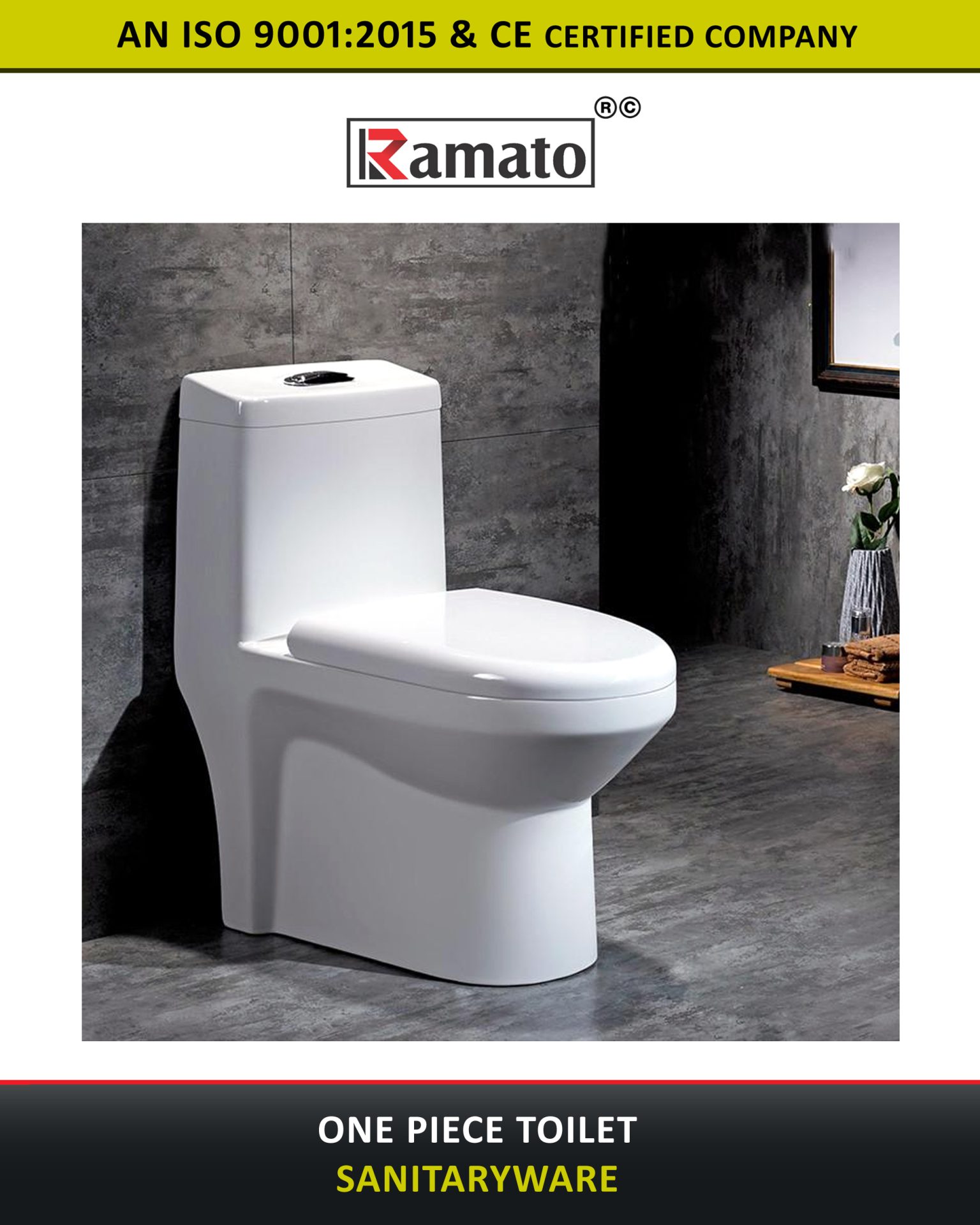 One Piece Toilet Sanitaryware Manufacturer Exporter in Rajkot Gujarat Bharat India