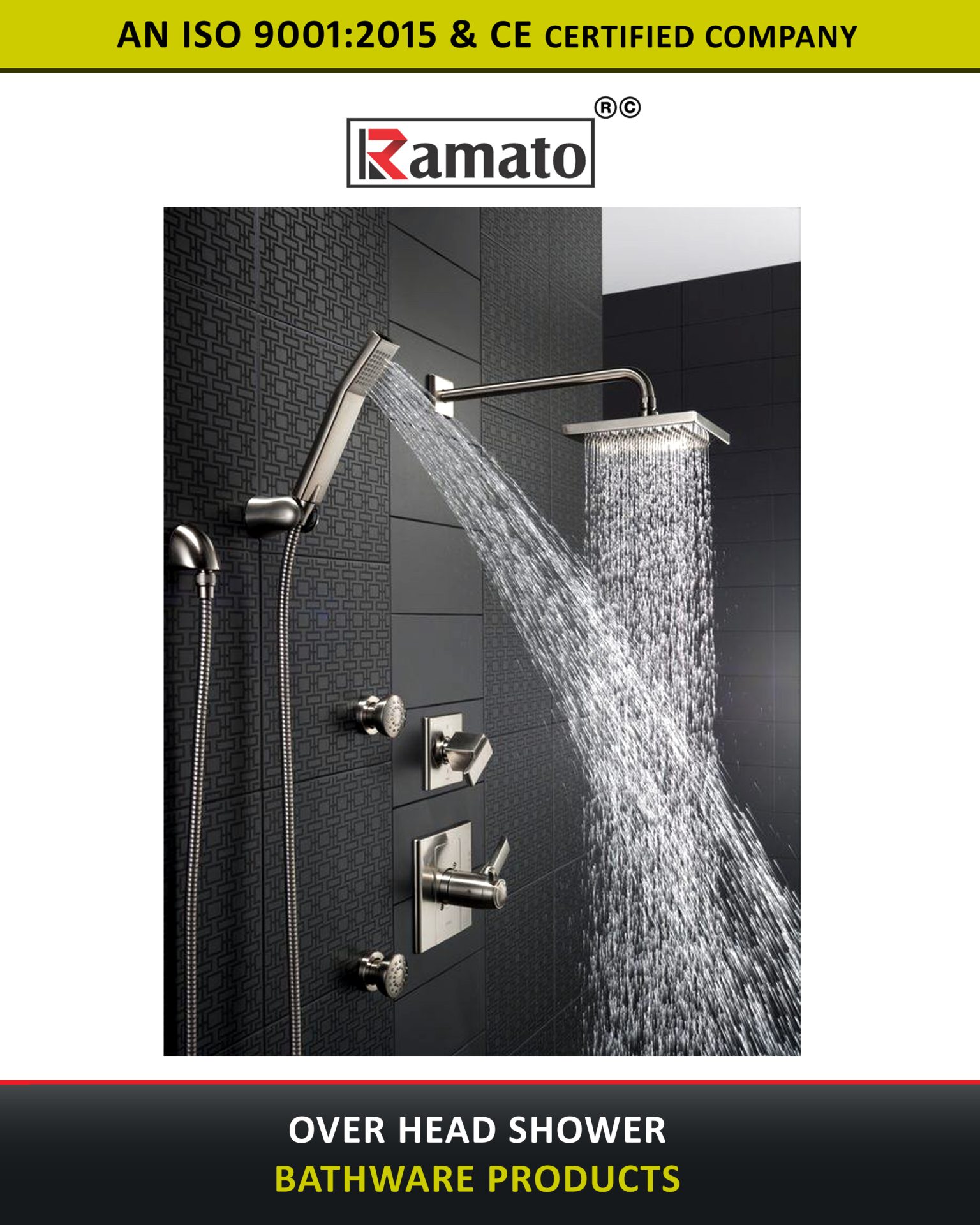 Over Head Shower Manufacturer Exporter in Rajkot Gujarat Bharat India